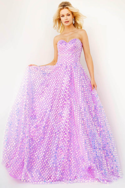 A-line Strapless Floor Length Natural Waistline Sweetheart Goddess Sequined Lace-Up Flutter Sleeves Prom Dress