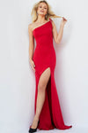 Sexy Open-Back Slit Beaded Asymmetric Sheath Natural Waistline Floor Length Sheath Dress/Prom Dress with a Brush/Sweep Train