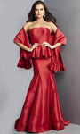 Strapless Mermaid Floor Length Natural Waistline Evening Dress/Prom Dress