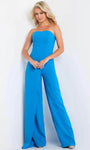 Strapless Drapes Evening Jumpsuit