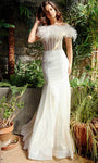 Strapless Sequined Glittering Sheer Floor Length Off the Shoulder Corset Natural Waistline Mermaid Prom Dress