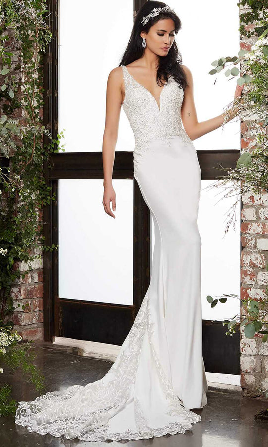Sexy Fit & Flare Low Back Bridal Gown