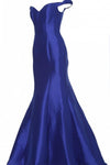 Natural Waistline Fitted Open-Back Off the Shoulder Mermaid Floor Length Party Dress