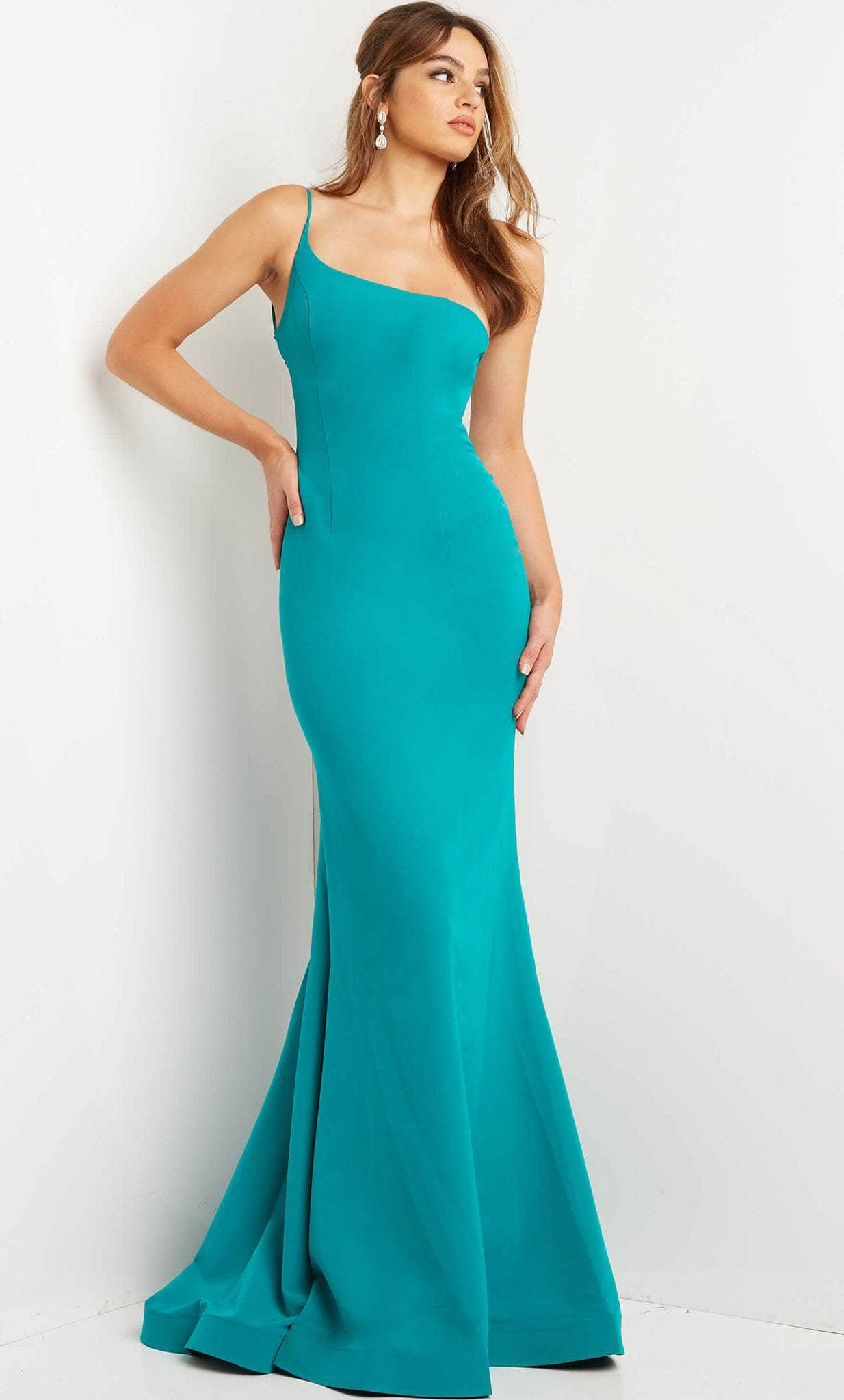 JVN by Jovani JVN08327 - One Shoulder Mermaid Prom Gown
