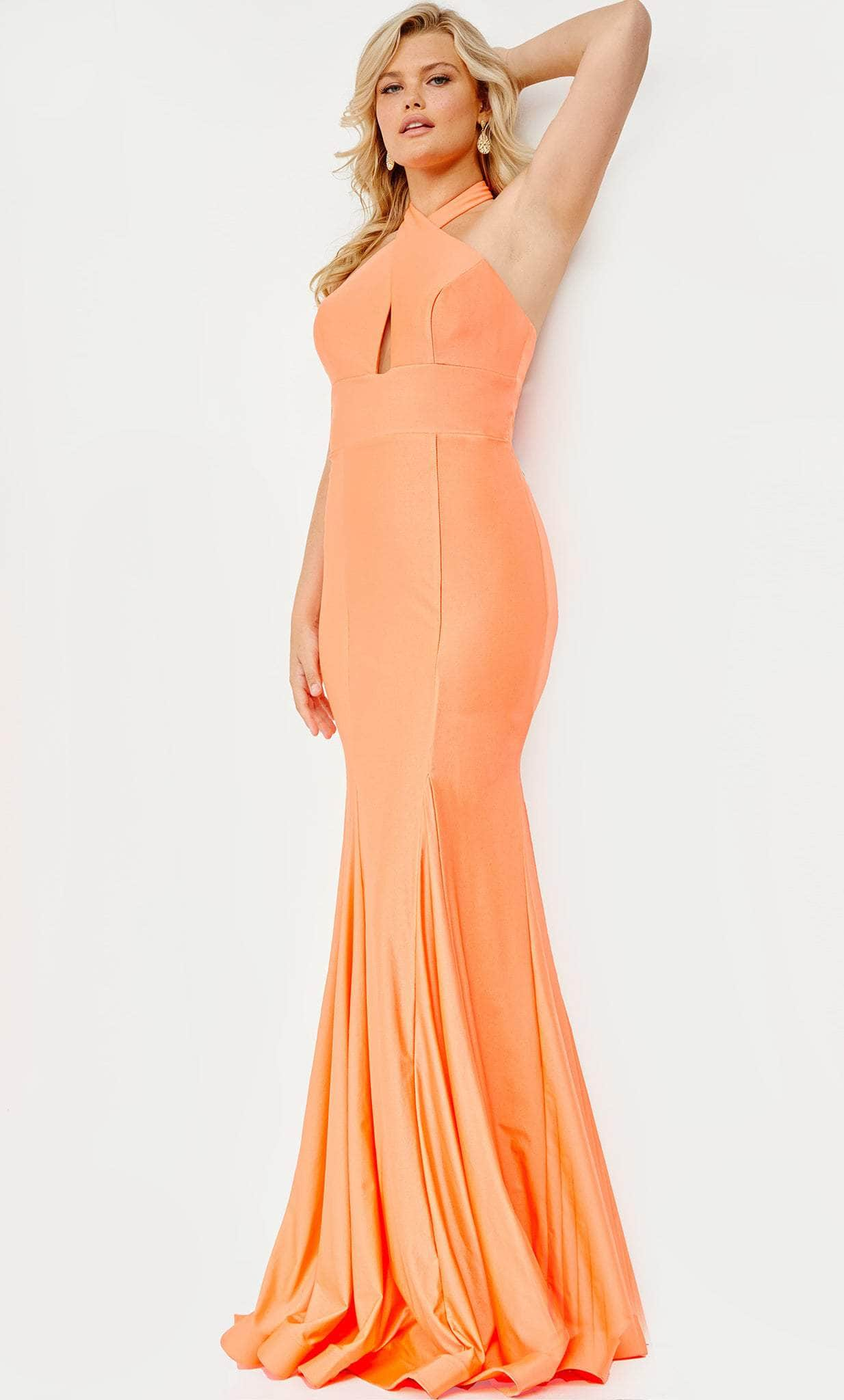 JVN by Jovani JVN22524 - Halter Neck Backless Prom Gown
