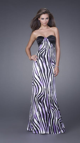Sheath Animal Print Floor Length Empire Waistline Sweetheart Fitted Open-Back Ruched Sheath Dress/Party Dress
