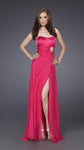 A-line Strapless Sweetheart Jeweled Slit Crystal Silk Corset Empire Waistline Evening Dress/Prom Dress