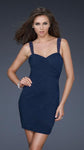 Sweetheart Sheath Short Natural Waistline Beaded Gathered Sheath Dress/Party Dress