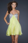 Tall A-line Strapless Short Sleeveless Sequined Empire Waistline Sweetheart Homecoming Dress/Prom Dress/Party Dress