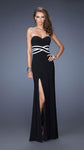 Strapless Sweetheart Wrap Back Zipper Slit Sheath Natural Waistline Floor Length Sheath Dress/Evening Dress