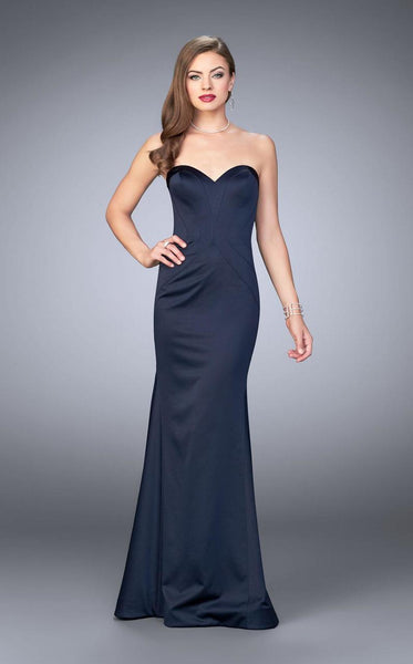 Strapless Floor Length Natural Waistline Satin Sweetheart Straight Neck Back Zipper Open-Back Evening Dress with a Brush/Sweep Train