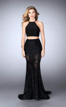 Lace Sleeveless Mermaid Sheer Back Zipper High-Neck Pageant Dress/Prom Dress