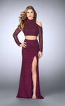 Sexy Sophisticated Cutout Open-Back Beaded Back Zipper Slit Cold Shoulder Long Sleeves Sleeveless Collared High-Neck Evening Dress