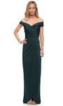V-neck Jersey Beaded Gathered Fitted Faux Wrap Ruched Back Zipper Natural Waistline Cap Sleeves Sheath Floor Length Sheath Dress/Evening Dress with a Brush/Sweep Train