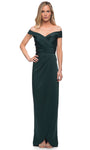 V-neck Jersey Beaded Faux Wrap Back Zipper Ruched Fitted Gathered Cap Sleeves Floor Length Natural Waistline Sheath Sheath Dress/Evening Dress with a Brush/Sweep Train