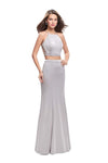 Floor Length Back Zipper Racerback Sheath Sleeveless Jersey Halter Natural Waistline Sheath Dress/Evening Dress