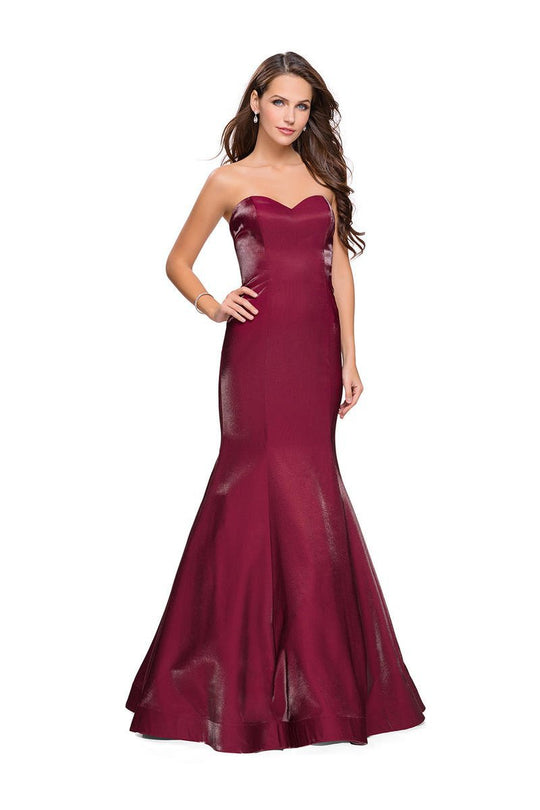 Aidan Mattox Chiffon High Neck Sleeveless Gown - Garnet Red