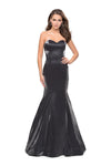 Strapless Satin Mermaid Natural Waistline Sweetheart Open-Back Back Zipper Floor Length Dress