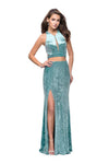 Sexy Natural Waistline Sleeveless Sheath Slit Racerback Cutout Back Zipper Jeweled Neck Floor Length Velvet Sheath Dress/Party Dress