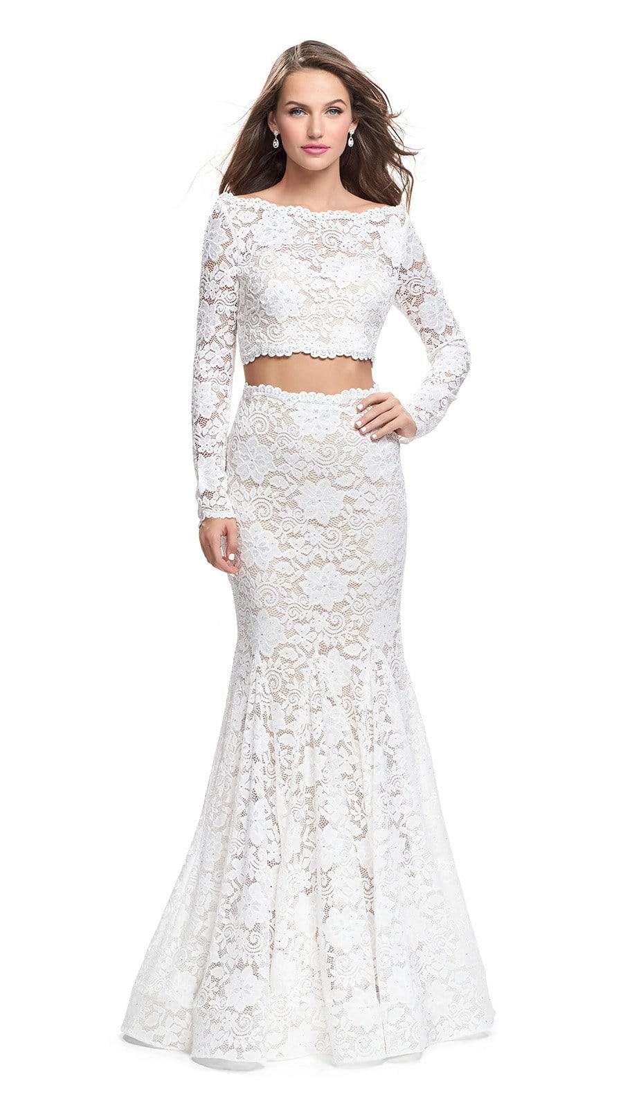 La Femme - 25668 Two Piece Lace Mermaid Dress
