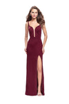 Sexy Natural Waistline Jersey Plunging Neck Sweetheart Floor Length Short Sheath Slit Racerback Fitted Sheer Back Zipper Open-Back Sheath Dress/Evening Dress