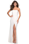 Strapless Floor Length Jersey Natural Waistline Back Zipper Fitted Open-Back Slit Sheath Sweetheart Bandage Dress/Sheath Dress/Evening Dress