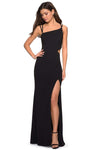 Slit Back Zipper Cutout Asymmetric Sheath Sleeveless Jersey Natural Waistline Sheath Dress/Evening Dress/Prom Dress