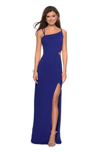 Natural Waistline Asymmetric Cutout Slit Back Zipper Jersey Sheath Sleeveless Sheath Dress/Evening Dress/Prom Dress
