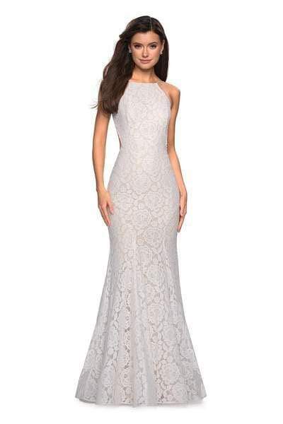 La Femme - 27289 Jewel Studded Lace Trumpet Gown
