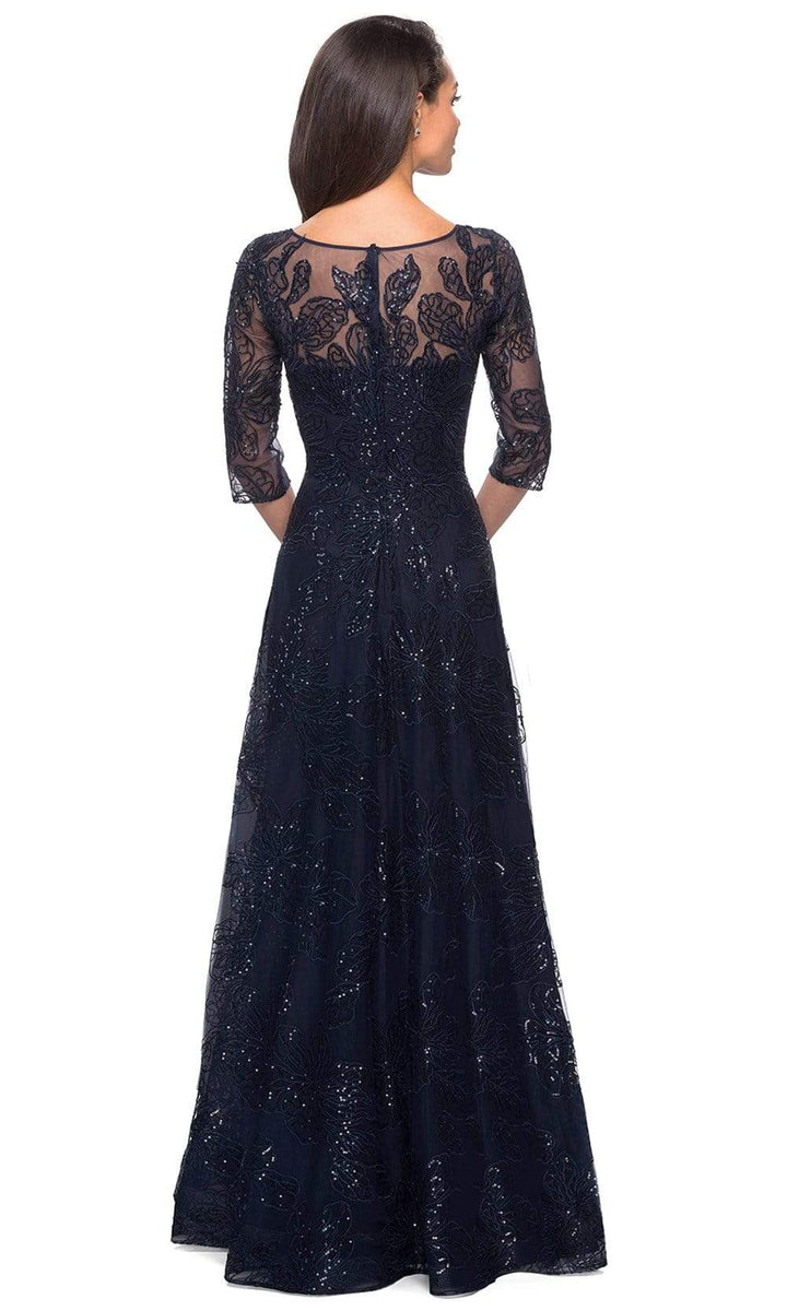 La Femme - 27942 Quarter Sleeve Sequined Lace A-Line Dress#N#– Couture ...