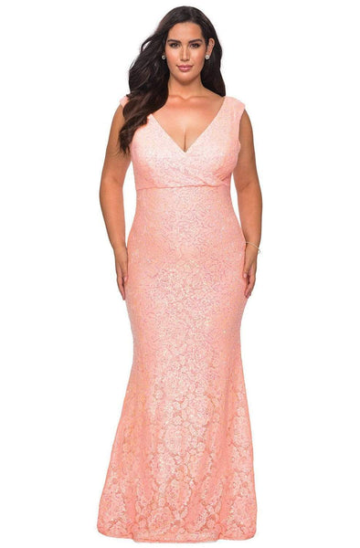 Sophisticated Modest V-neck Floor Length Lace Sheath Empire Waistline Faux Wrap Beaded Hidden Back Zipper Cap Sleeves Sheath Dress/Evening Dress/Prom Dress with a Brush/Sweep Train With Rhinestones