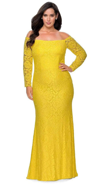 Back Zipper Fitted Natural Waistline Lace Sheath Long Sleeves Off the Shoulder Sheath Dress/Party Dress with a Brush/Sweep Train