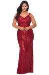 V-neck Sheath Short Sleeveless Natural Waistline Sequined Fitted Sheath Dress/Prom Dress