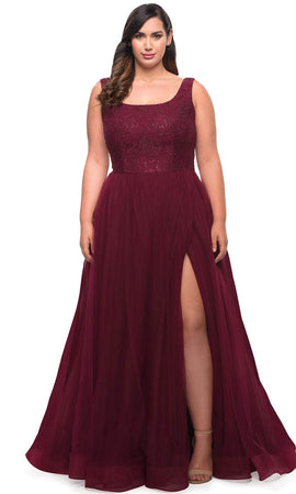 Dark Berry La Femme A-Line Prom Dress