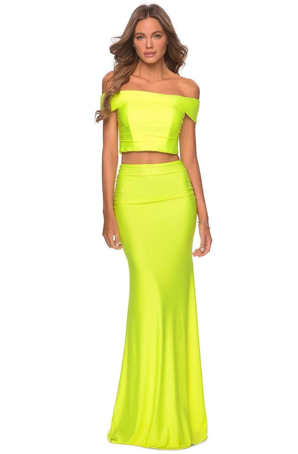 La Femme - 29146 Two Piece Off-Shoulder Jersey Sheath Dress
