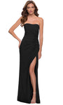 Strapless Sweetheart Natural Waistline Jersey Sheath Ruched Open-Back Slit Back Zipper Gathered Sheath Dress/Prom Dress with a Brush/Sweep Train