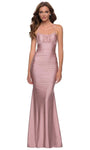 Modest Jersey Empire Waistline Floor Length Sleeveless Spaghetti Strap Sheath Fitted Open-Back Ruched Hidden Back Zipper Scoop Neck Sheath Dress/Prom Dress with a Brush/Sweep Train