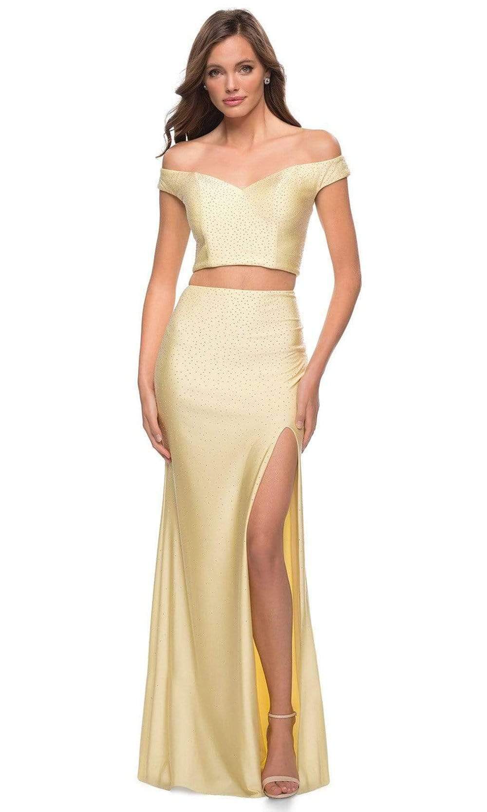 La Femme - 29951 Two-Piece Jewel Studded Junior Prom Dress
