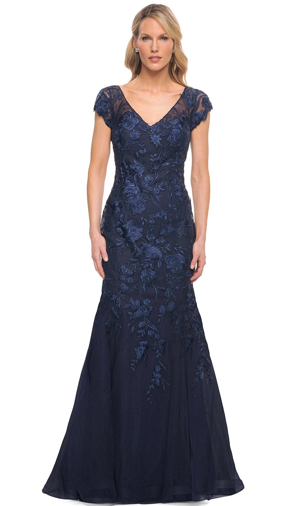 La Femme 30269 - Lace Tulle Mermaid Dress
