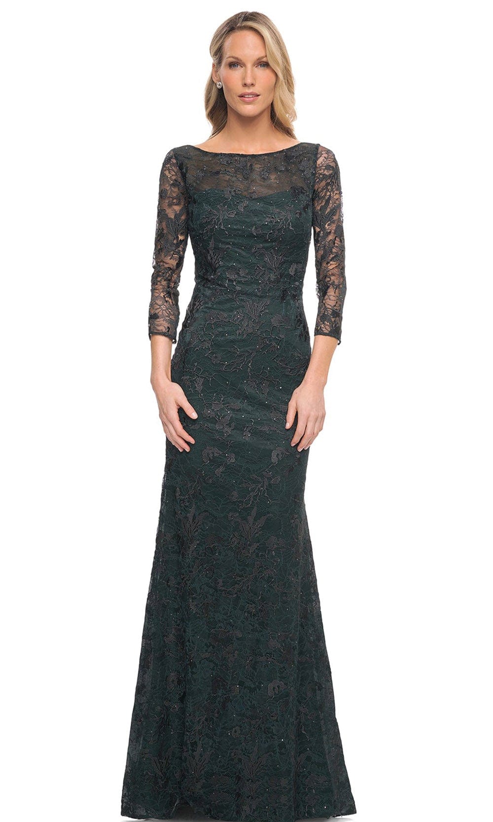 La Femme 30317 - Sheer Lace Dress
