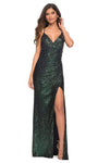 V-neck Lace-Up Gathered Backless Slit V Back Faux Wrap Open-Back Sequined Empire Waistline Floor Length Sleeveless Spaghetti Strap Sheath Sheath Dress with a Brush/Sweep Train