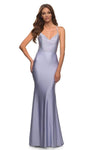 V-neck Beaded Lace-Up Plunging Neck Natural Waistline Jersey Spaghetti Strap Sheath Sheath Dress with a Brush/Sweep Train