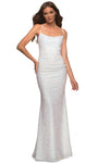 Plus Size Scoop Neck Floor Length Spaghetti Strap Lace-Up Sequined Sheath Natural Waistline Sheath Dress/Evening Dress/Prom Dress