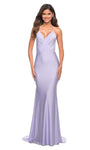 V-neck Mermaid Beaded Fitted Back Zipper Wrap Open-Back Spaghetti Strap Natural Waistline Jersey Dress with a Brush/Sweep Train With Rhinestones