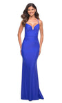 Sophisticated V-neck Floor Length Sheath Fall Bandeau Neck Notched Collar Spaghetti Strap Jersey Cutout Ruched Natural Waistline Sheath Dress with a Brush/Sweep Train