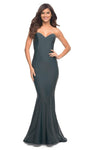 Strapless Mermaid Natural Waistline Back Zipper Open-Back Jersey Sweetheart Dress with a Brush/Sweep Train