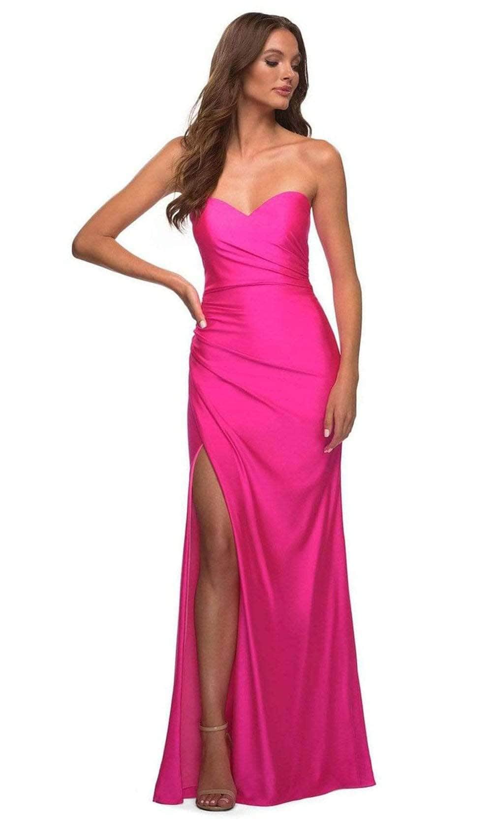 La Femme - 30600 Sweetheart High Slit Dress
