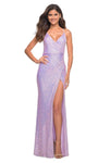 V-neck Wrap Sequined Ruched Draped Back Zipper Slit Lace-Up Sheath Natural Waistline Sheath Dress with a Brush/Sweep Train