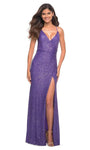 V-neck Sheath Lace-Up Back Zipper Wrap Draped Slit Ruched Sequined Natural Waistline Sheath Dress with a Brush/Sweep Train