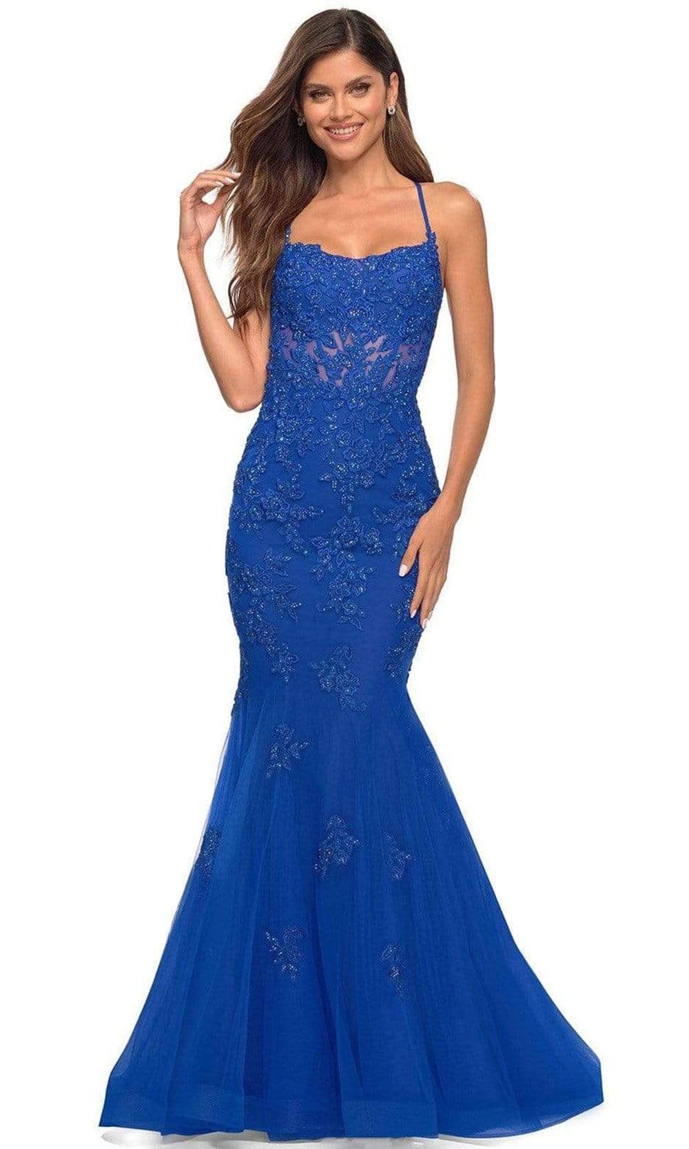 La Femme - 30621 Scoop Embellished Trumpet Gown
